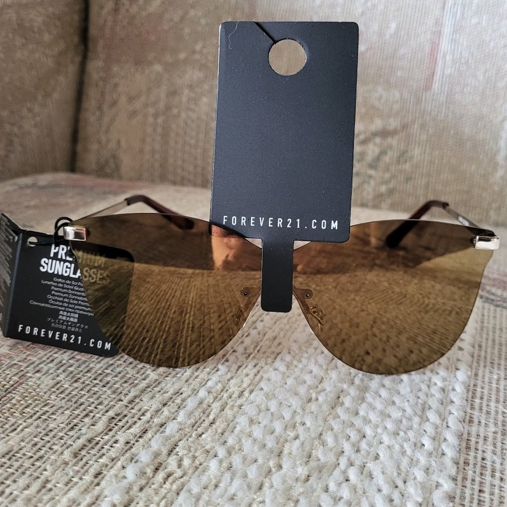 ⚡3/$20⚡ *NEW* FOREVER 21 Girls Women's Gold/Bronze Premium Sunglasses